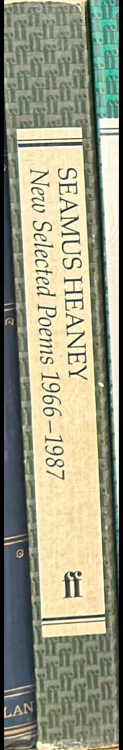 New selected poems 1966-1987 spine