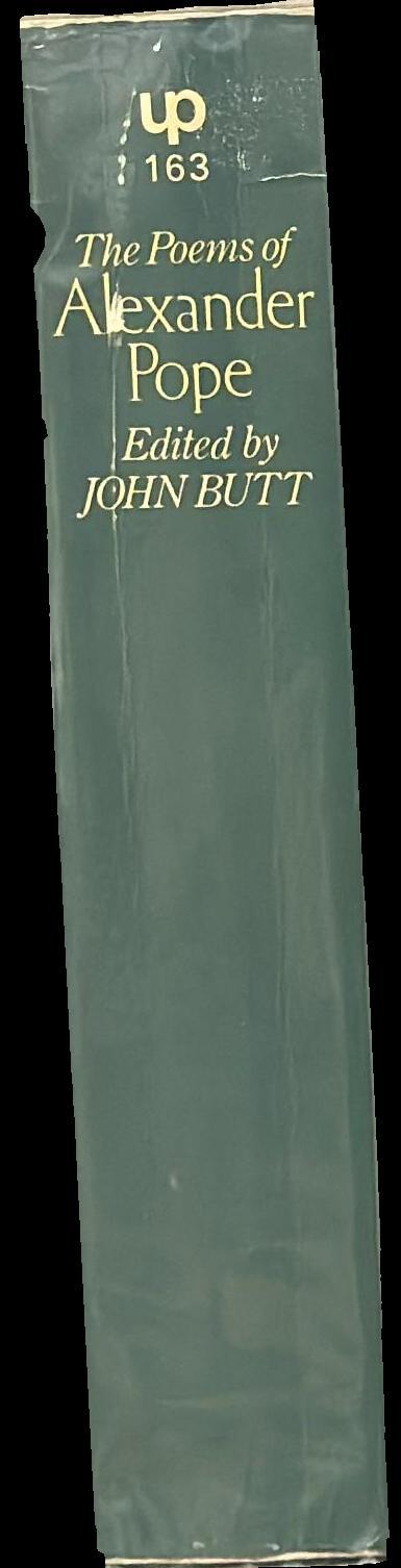 The poems of Alexander Pope : a one-volume edition of the Twickenham text with selected annotations spine