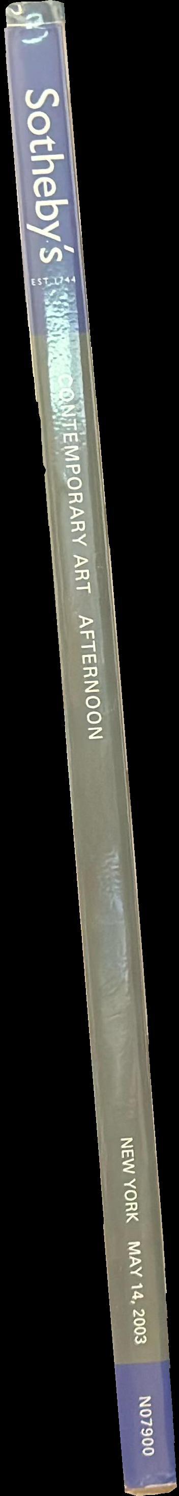 Contemporary art : afternoon : New York, Wednesday, May 14, 2003 / Sotheby's spine