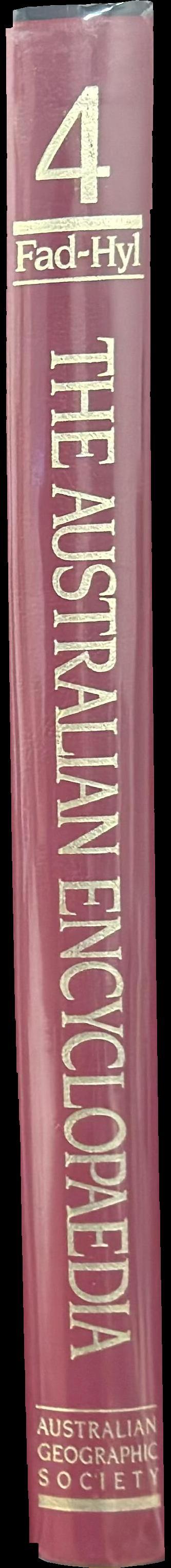 The Australian encyclopaedia : volume four : Fad-Hyl spine