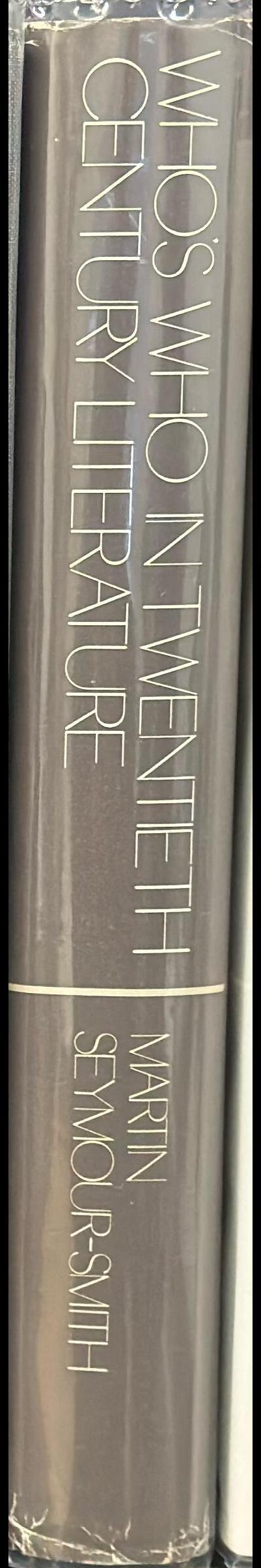 Who's who in twentieth century literature spine