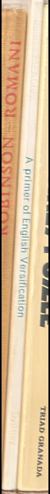 A primer of English versification spine