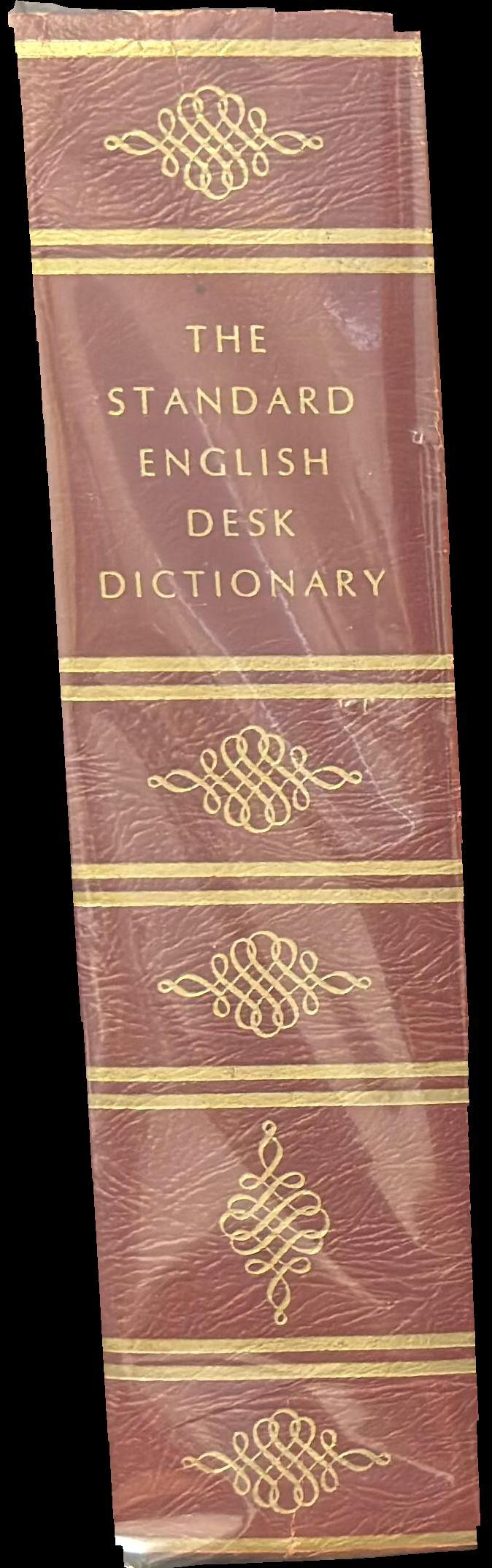 The standard English desk dictionary spine