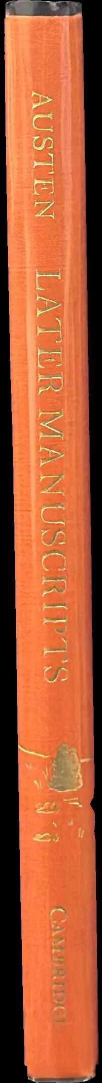 Later manuscripts spine