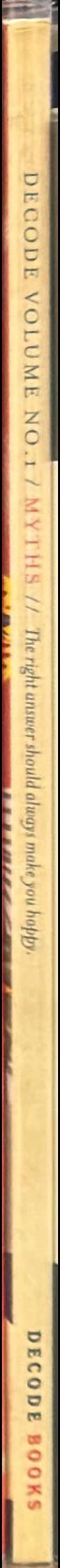 Decode Volume No. 1 Myths spine