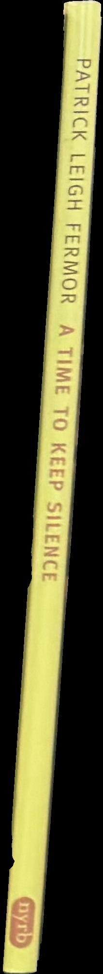 A time to keep silence spine