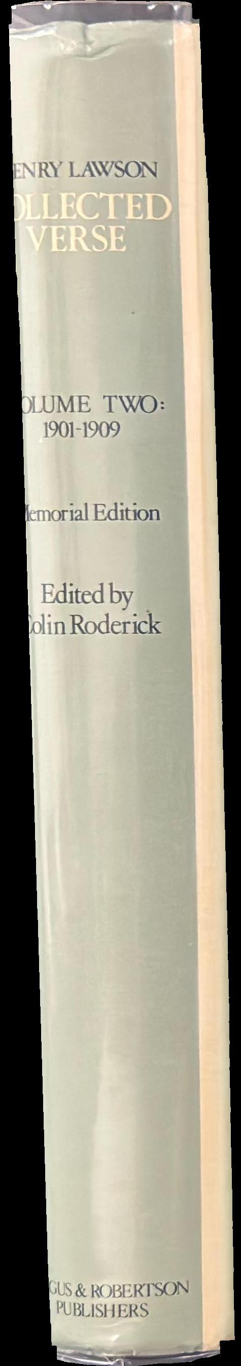 Henry Lawson : collected verse : Volume two : 1901–1909 / edited with introduction and notes by Colin Roderick spine