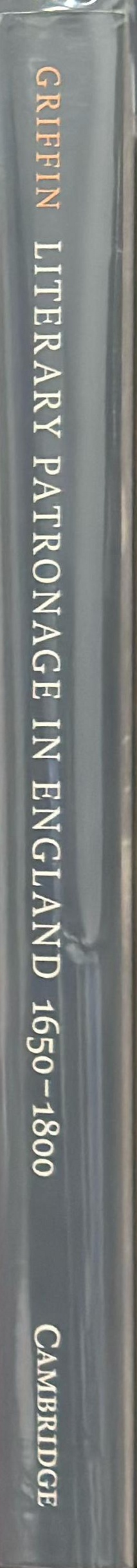 Literary patronage in England, 1650–1800 spine