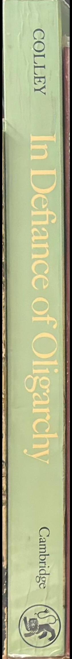 In defiance of oligarchy : the Tory Party 1714-60 spine