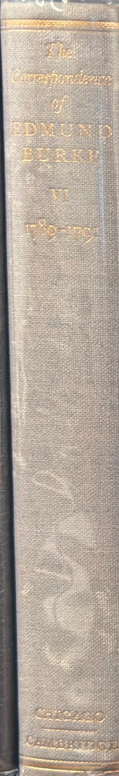 The correspondence of Edmund Burke : volume VI July 1789- December 1791 spine