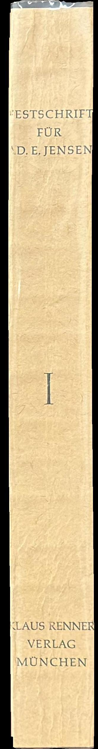 Festschrift for Ad. E. Jensen : Teil I spine