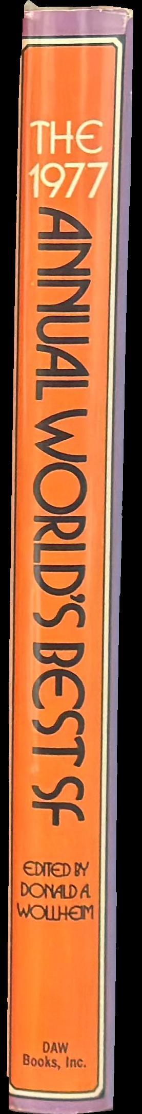 The 1977 annual world's best SF spine