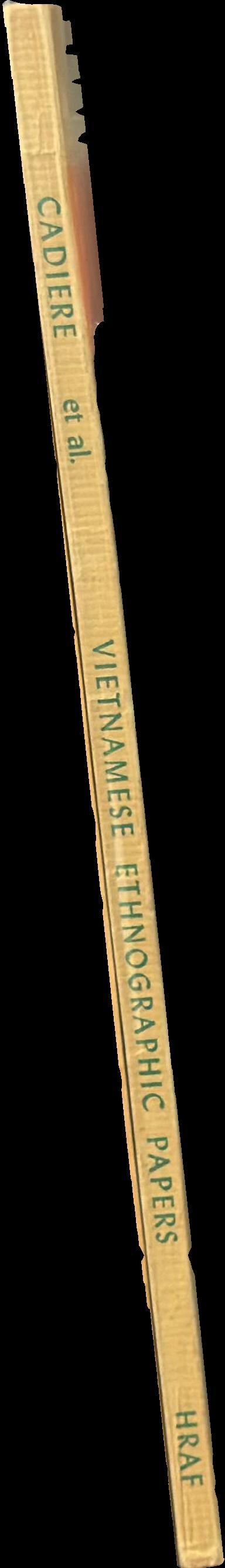 Vietnamese ethnographic papers by Cadiere, Chovet, Huard, Gouin, Sallet, Jeanselme, Hoe, Smolski, Dumountier spine