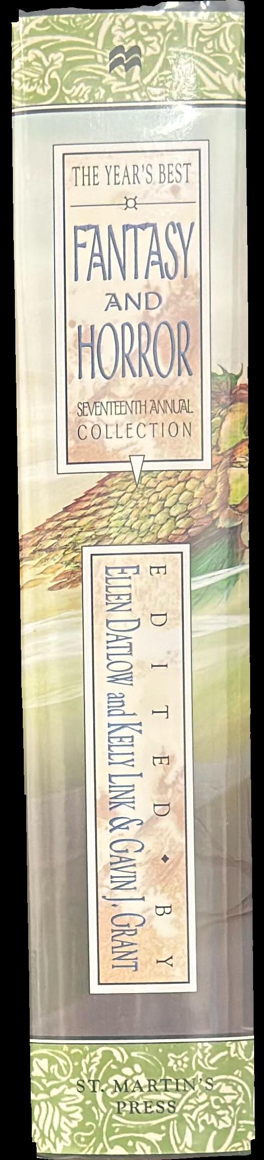 The year's best fantasy and horror : seventeenth annual collection spine