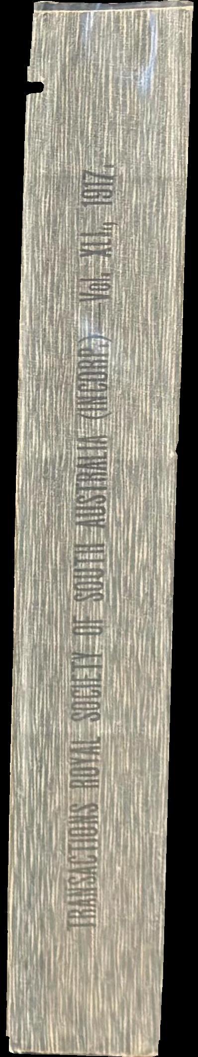 Transactions and proceedings of the Royal Society of South Australia, vol. XLI spine