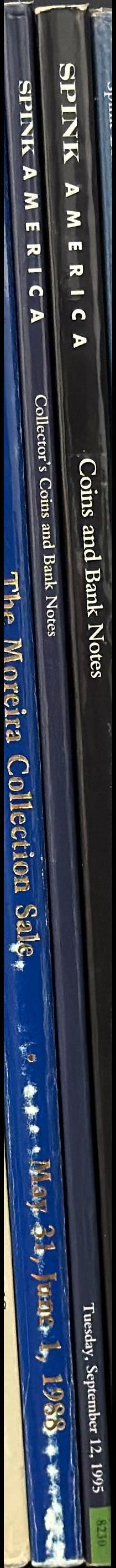 Collector's coins and bank notes spine
