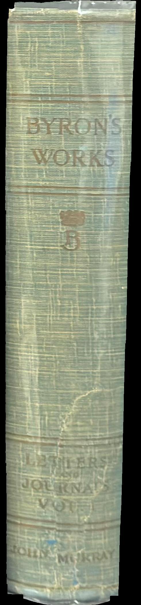 The works of Lord Byron : letters and journals, volume 1 spine