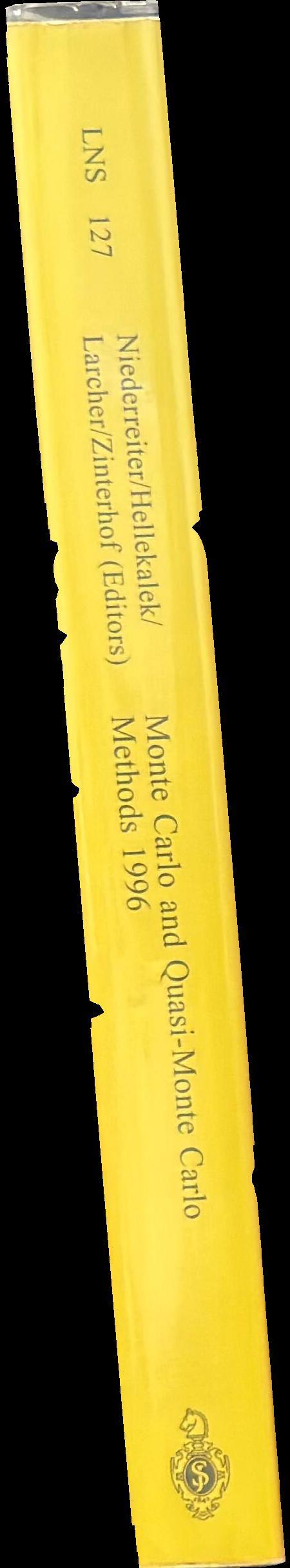 Monte Carlo and Quasi-Monte Carlo methods 1996 : proceedings of a conference at the University of Salzburg, Austria, July 9-12, 1996 spine