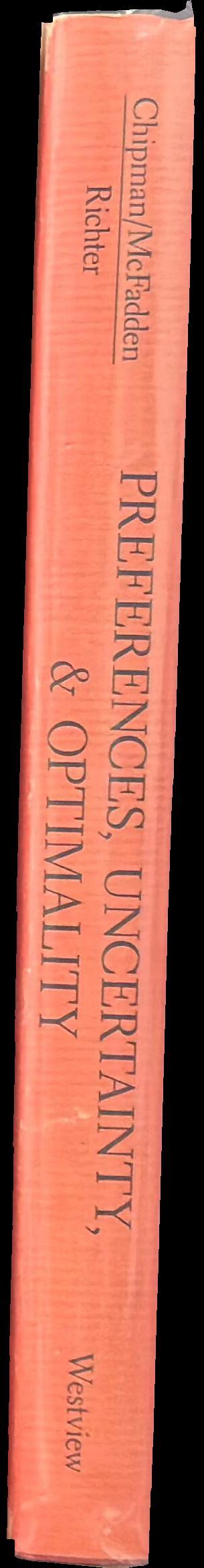 Preferences, uncertainty, and optimality : essays in honor of Leonid Hurwicz spine