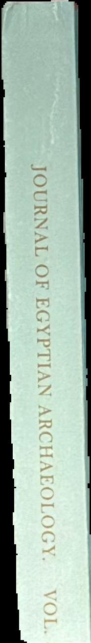 Journal of Egyptian archaeology spine