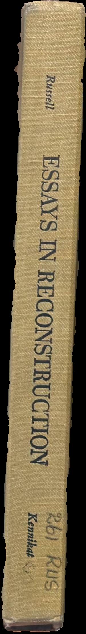 Essays in reconstruction / edited by Dom Ralph Russell spine