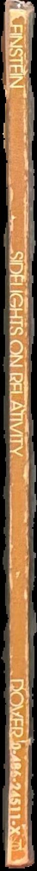 Sidelights on relativity spine