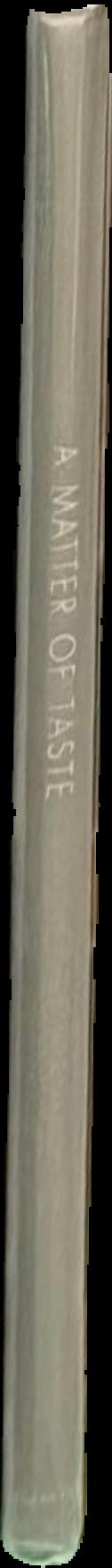 A matter of taste spine