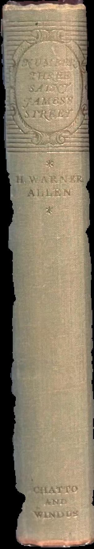 Number three Saint James's Street :​ a history of Berry's the wine merchants spine
