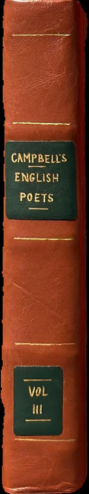 Specimens of the British poets : with biographical and critical notices, and an essay on English poetry spine