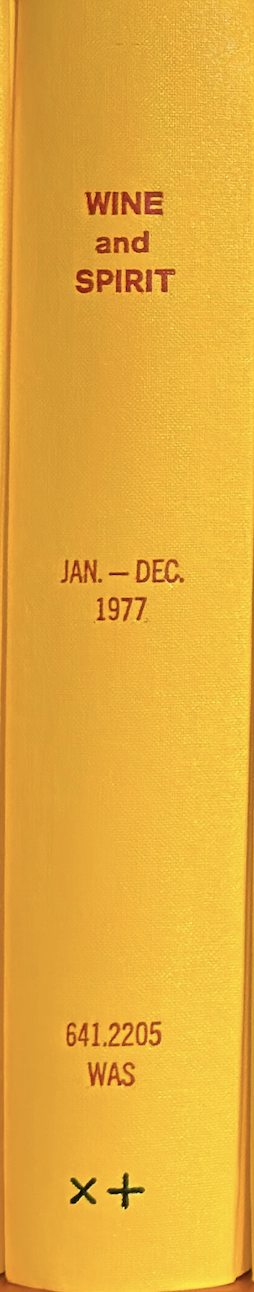 Wine and spirit buying guide spine