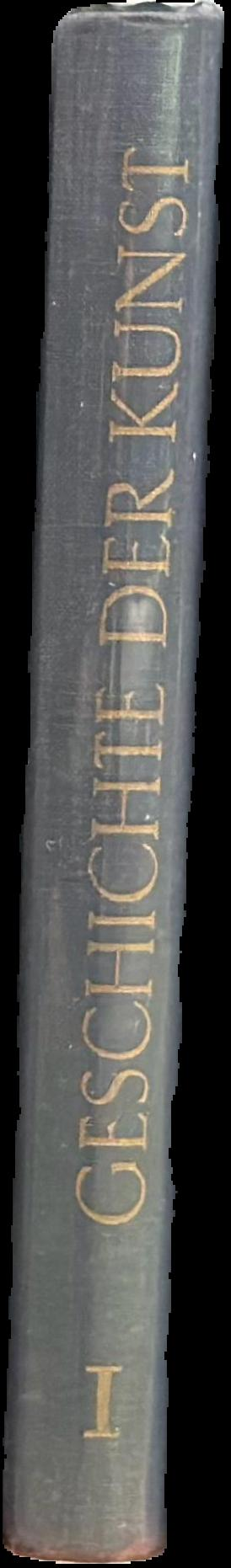 Geschichte der kunst : an ihren meisterweken dargestellt : band I : antike und fruhes mittelalter : die alten volker, Christliche fruhzeit und Romanische baukunst : buch I/II spine