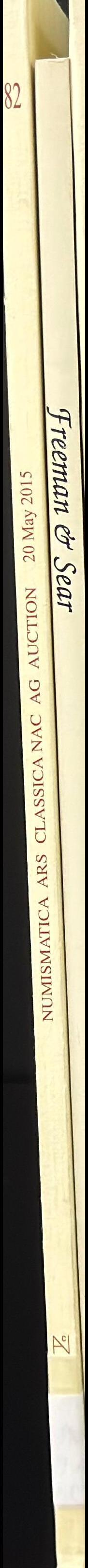 Auction 82 : the M.L. Collection of coins of Magna Graecia and Sicily; The J. Falm Collection, miniature masterpieces of Greek coinage depicting animals, 20 May 2015 spine