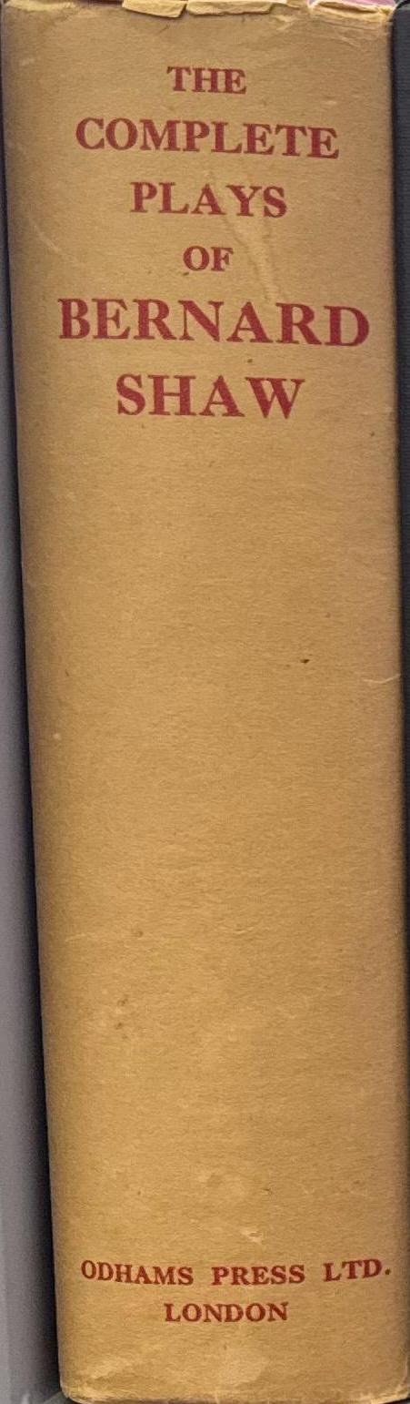 The complete plays of Bernard Shaw spine