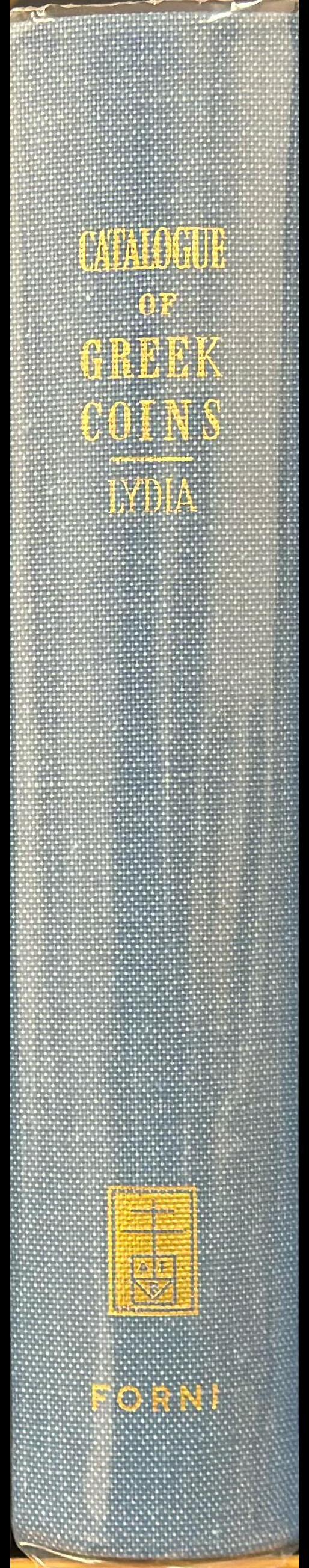 Catalogue of the Greek coins of Lydia spine