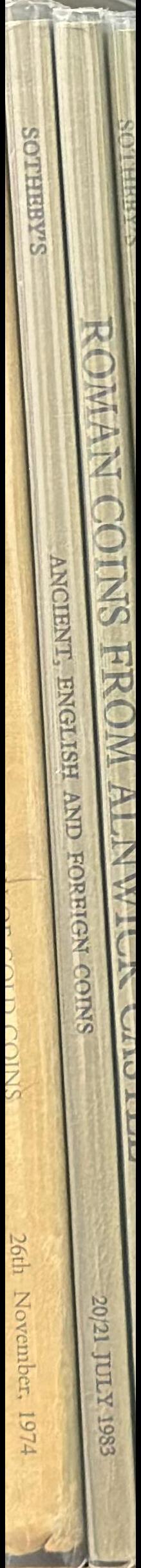 Catalogue of ancient, English and foreign coins, including Chinese, Japanese and other oriental pieces from the Virgil M. Brand Collection and a small collection of Scottish coins / Sotheby Parke Bernet & Co. spine