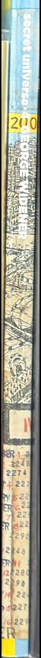 George Widener : secret universe 4 spine