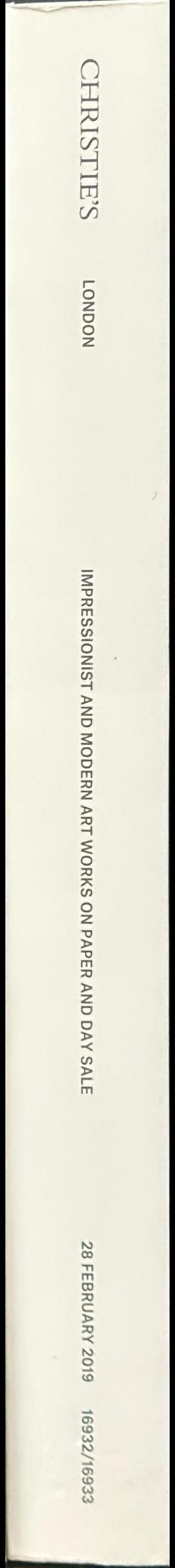 Impressionist and modern art works on paper and day sale : Thursday 28 February 2019 / Christie's spine