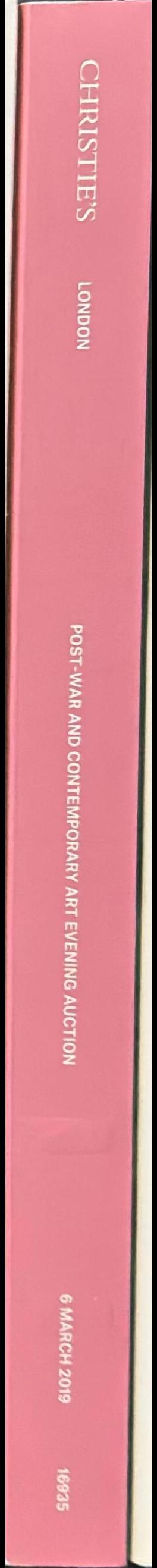 Post-war and contemporary art evening auction : Thursday 6 March 2019 / Christie's spine