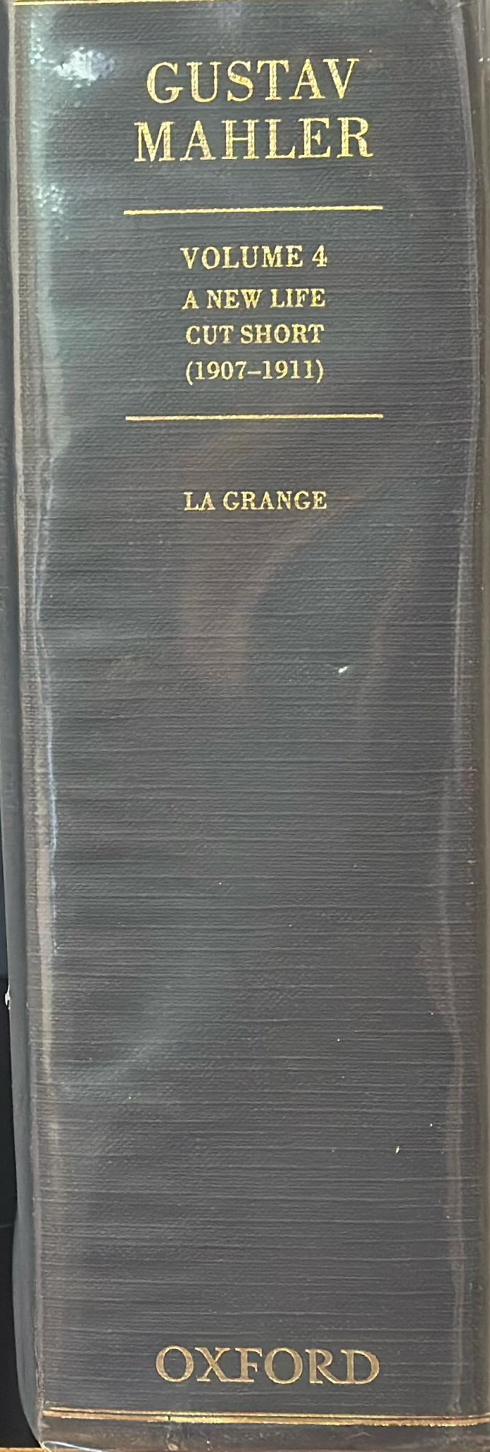 Gustav Mahler : volume 4, a new life cut short (1907-1911) spine