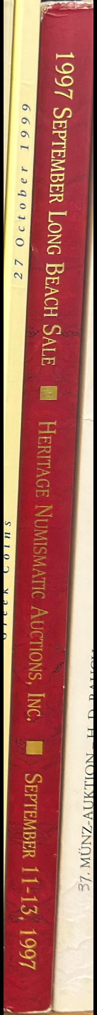 Long Beach, September 1997 : featuring the Mac MacDonald collections of early American copper & American currency … spine