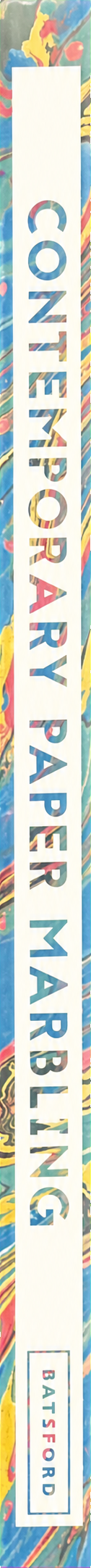 Contemporary paper marbling spine