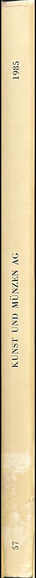Listino N. 57, Settembre 1985 / Kunst und Munzen spine