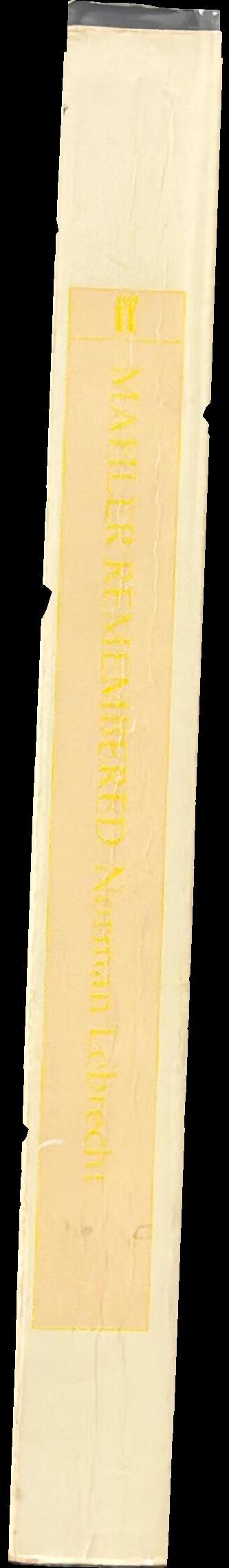 Mahler remembered / Norman Lebrecht spine
