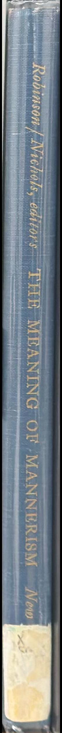 The meaning of mannerism spine