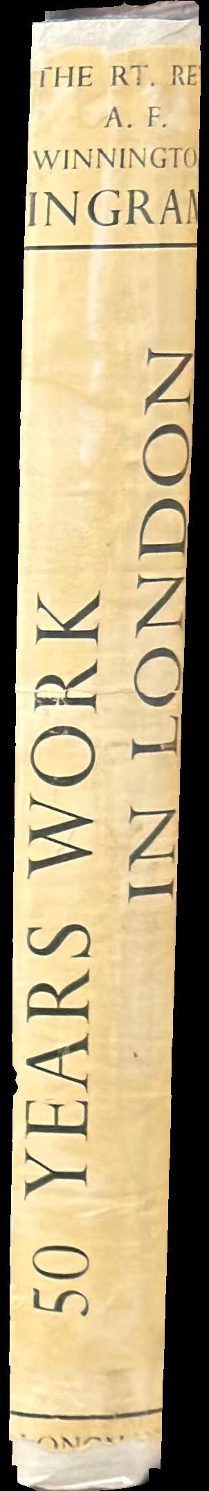 Fifty years' work in London (1889-1939) spine