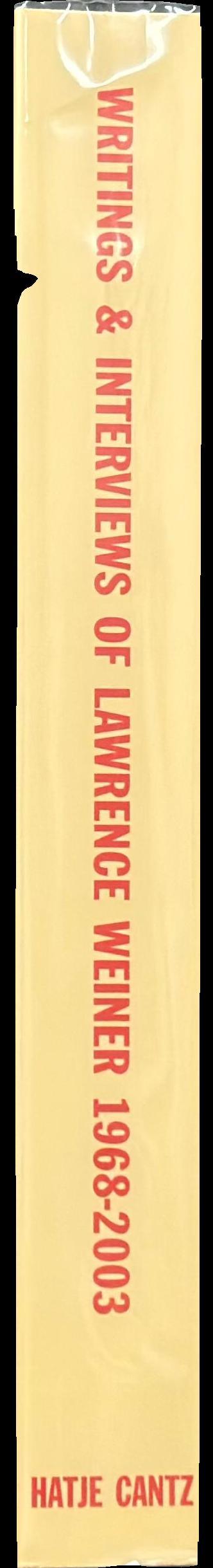 Having been said: writings and interviews of Lawrence Weiner 1968-2003 spine
