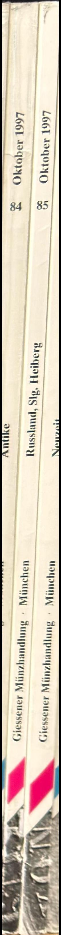 Auktion 85 : Russland, Slg. Heiberg / Giessener Munzhandlung Dieter Gorny GmbH spine
