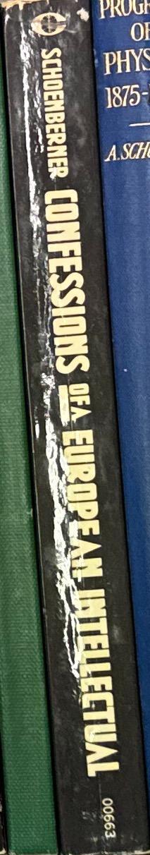 Confessions of a European intellectual / Franz Schoenberner spine