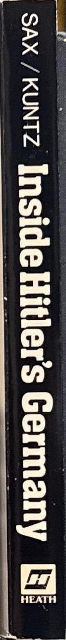 Inside Hitler's Germany : a documentary history of life in the Third Reich spine