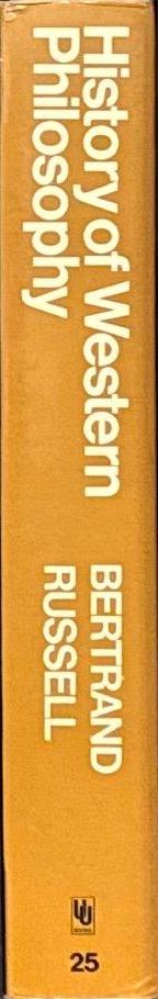 A history of Western philosophy / Bertrand Russell spine